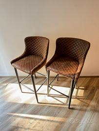 Sgabelli da bar marrone vintage