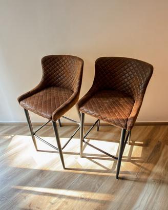 Sgabelli da bar marrone vintage