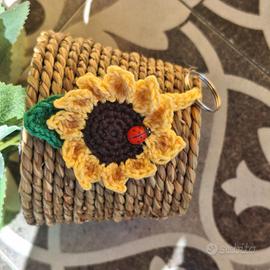 Sunflower portachiavi fatto a mano