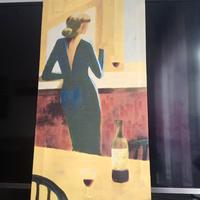 Quadro vintage su tela 38×70