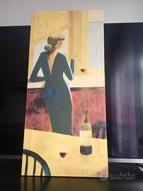 Quadro vintage su tela 38×70