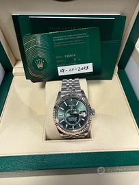 Rolex sky dweller verde menta