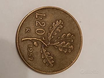 Lire 20 del 1957
