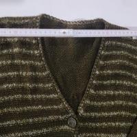 CARDIGAN IN LANA FATTO A MANO AI FERRI, VERDE 
