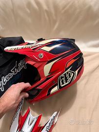 Troy Lee Design D3 casco - Maschera Leatt progrip