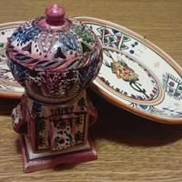 2 piatti da parete e lanterna - ceramica tunisia