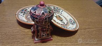 2 piatti da parete e lanterna - ceramica tunisia