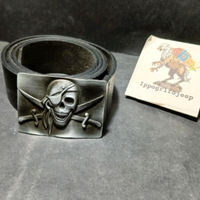 Cintura Hugo Boss Pirata cuoio nero lunghezza 100