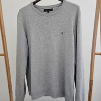 Maglione Pullover TOMMY Grigio Chiaro Cotton Cashm
