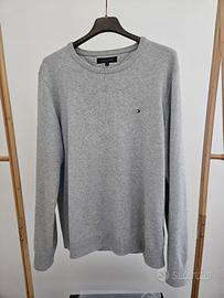 Maglione Pullover TOMMY Grigio Chiaro Cotton Cashm