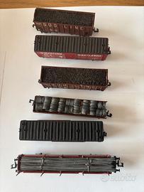 LOTTO CARRI MERCI FERROVIARI MODELLISMO VINTAGE