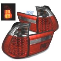 FANALI BMW X5 E53 LED ROSSO AFFUMICATO