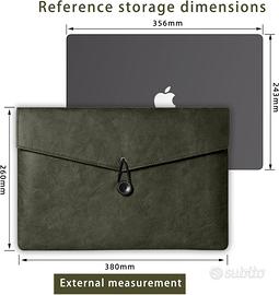 Custodia pc pelle nuova mai usata