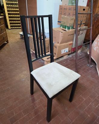 10 sedie in legno ed imbottite