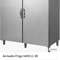 frigo commerciale nuovo a 2 ante in acciaio inox m