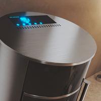 Termostufa stufa pellet legna idro design fiera