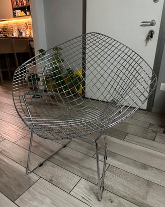 Sedia/poltrona riproduzione Diamond Chair Bertoia
