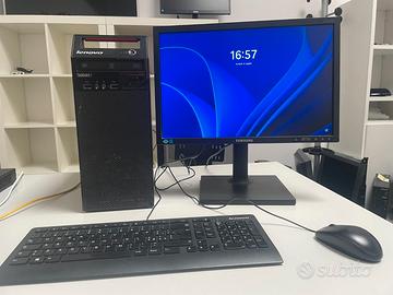 PC Lenovo i5 con tastiera mouse e monitor 19"