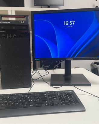 PC Lenovo i5 con tastiera mouse e monitor 19"
