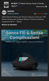 Robot per pulizia piscina