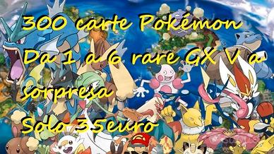 Pokémon GCC: pacco sorpresa 300 carte, 1 > 6 rare
