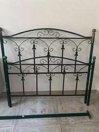 Letto in ferro completo di rete con doghe