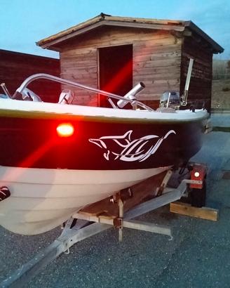 barca zirka con motore Yamaha 20 hp 4 tempi 