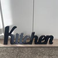 Scritta Kitchen in legno