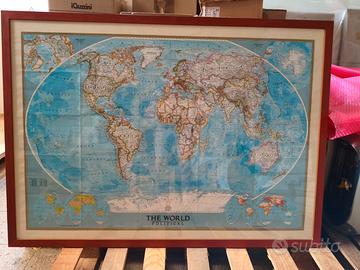 QUADRO MAPPA "THEWORLD" NATIONAL GEOGRAPHIC