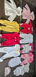 Lotto 60 pezzi abbigliamento neonata 3 mesi