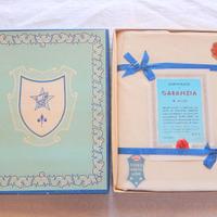 Vintage lenzuolo anni 60 MCS Busto Arsizio scatola