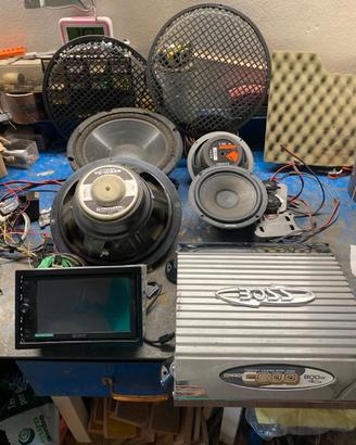 Autoradio Sony Carplay + Amplificatore + Casse