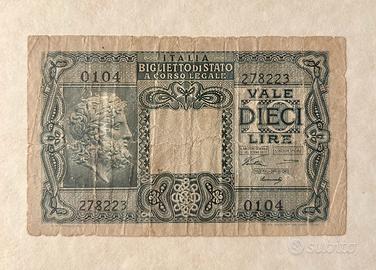 Banconota da 10 Lire Biglietto di Stato