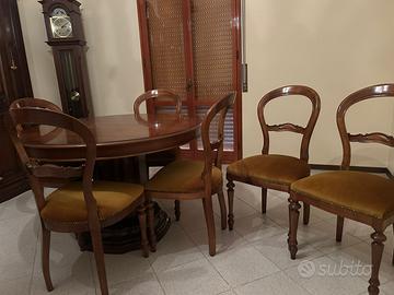 Elegante tavolo rotondo+6 sedie