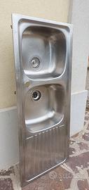 Lavello cucina accio due vasche con gocciolatoio