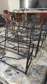 Sei portavasi da balcone nero