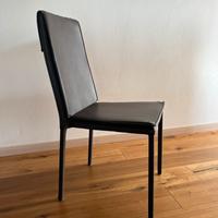 Set di 4 sedie in finta pelle