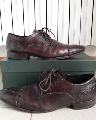 Scarpe uomo eleganti stringate - col. Marrone N 44