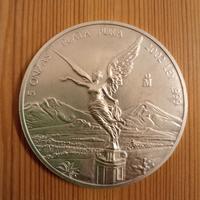 Moneta Investimento 5 Once Libertad Argento Puro