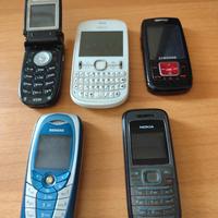 SET 5 CELLULARI GSM VINTAGE