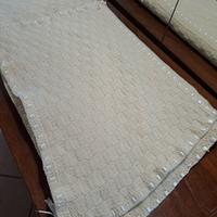 Coperta lana lavorata a mano rifiniture raso