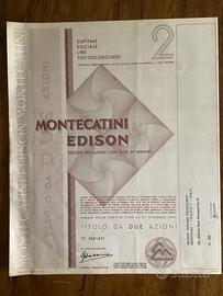 Titolo azionario MONTECATINI EDISON 1967- perfetto