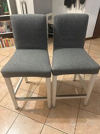 Coppia di sgabelli IKEA banchi e grigi