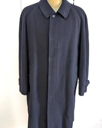 Cappotto trench coat Burberry 100% cashmere blu