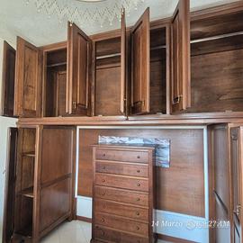 Armadio a ponte artigianale in legno