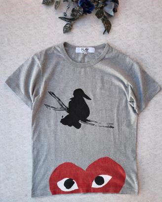 T-shirt-Comme de garcon-Play-Grigio-M-Uomo