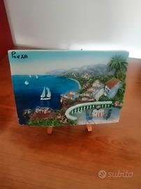 souvenir isola di Ponza con piedistallo