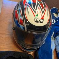 Tuta moto kart + casco + scarpe e guanti