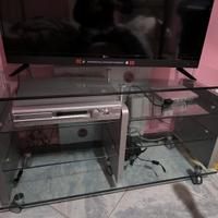 mobile porta TV in vetro.