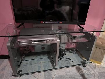 mobile porta TV in vetro.